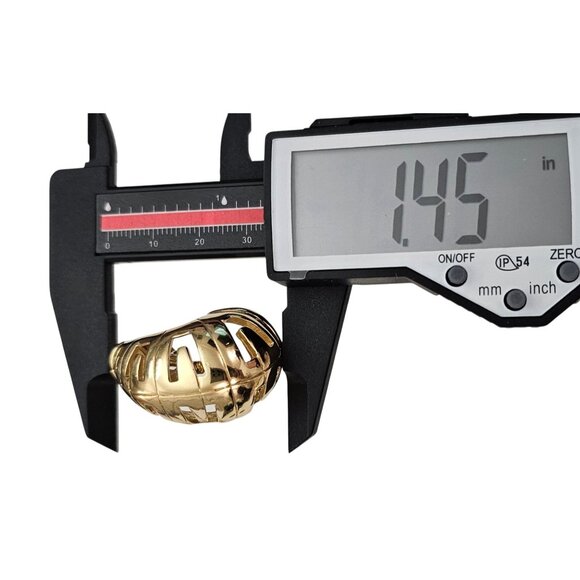 Givenchy Gold Tone Clip On Earrings J Style Half Loop, Signed - Picture 13 of 14